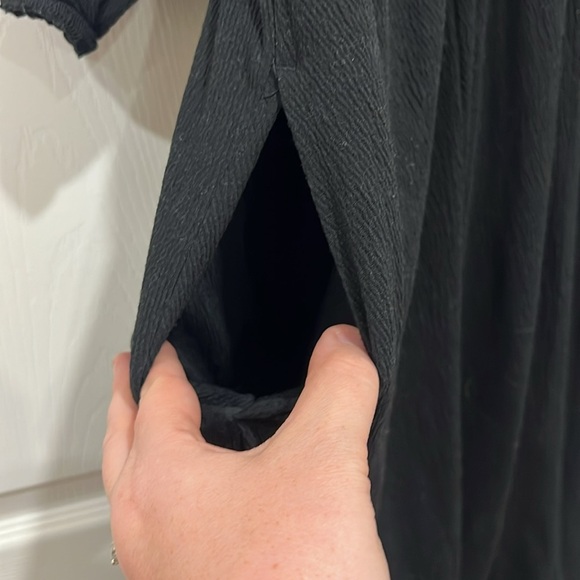 AVA & VIV Dolman 3/4 Sleeve Knit Empire Waist Dress Long Sleeve Black Size 1X - Picture 4 of 6